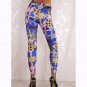 Blue Women's Leggings Shining Crosses 3D Print Yoga Pants WL039B
