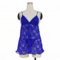 Blue Ladies Transparent Lingerie Vey Sexy Bobydoll Comfortable Lingerie W384101A