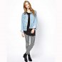 2018 Black White Stripped  Leggings Women Spring Casual Street Fashion Pants WL7008
