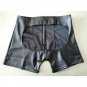 Underwear Man Sex exposed buttocks Pants Sleepwear Lingerie Black Zipper Leather Male Pant W930927