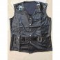Sexy Punk Male Black Leather Single-Breasted V-Neck Tank Top Men Club Erotic Costume W930938