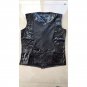 Sexy Punk Male Black Leather Single-Breasted V-Neck Tank Top Men Club Erotic Costume W930938