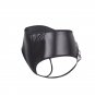 Women Black Leather Lace Sexy Short Pants Exposed buttocks With Belt W931091