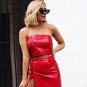 Rock and Roll Women Red Sexy Strapless Bodycon Crop Top Dance Wear 3XL W482088