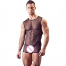 Erotic Leather Lingerie Wet Look Skinny Sexy Men Underwear Shiny Latex Homme Bodysuit W930934