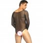 Gay Fetish Body Suit Men Erotic Long Sleeve Mesh Transparent See Through Lingerie Bodysuit W930963