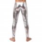 Candy Color Men Silver Wetlook Faux Leather Skinny Legging Gay Fetish Pants WT42705B