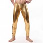 Candy Color Men Golden Wetlook Faux Leather Skinny Legging Gay Fetish Pants WT42705A