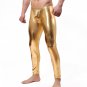 Candy Color Men Golden Wetlook Faux Leather Skinny Legging Gay Fetish Pants WT42705A