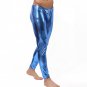 Candy Color Men Blue Wetlook Faux Leather Skinny Legging Gay Fetish Pants WT42705C