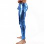 Candy Color Men Blue Wetlook Faux Leather Skinny Legging Gay Fetish Pants WT42705C