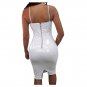 Sexy PVC Bodycon Evening Party Wear White Leather Clubwear Slim Midi Dress W6600308C