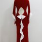 Women Winter Long sleeve Short Front Back Long Christmas Lingerie Sexy Fancy Dress W4077