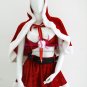 Women Fetish Red Bra + Skirt with Hoodie Sexy Santa Role Play Costume W328521