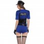 3 Pcs Fetish Traffic Police Uniform Sexy Halloween Christmas Policewomen Cosplay Costume W531884