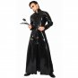 Women Men Unisex Black PVC Gothic Wetlook Faux Leather Sexy Trench Leather Catsuit  W931051A
