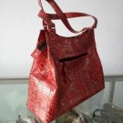 GENUINE SNAKE LEATHER HANDBAG BROWN COLOUR