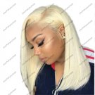 Blonde color 613 Human Hair Straight Bob Lace front Wigs