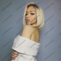 Ombre BlondeHuman Hair Straight Bob Lace front Wigs