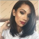 Brazilian Human  virgin Hair Straight Bob Lace front Wigs