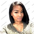 Brazilian Human  virgin Hair Straight Bob Lace front Wigs