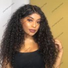 180% Density Virgin Human Hair Curly Full lace Wigs