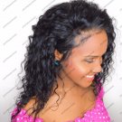 150% Density Virgin Human Hair Loose Curl Front lace Wigs