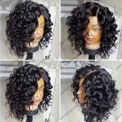 High Quality virgin Human Hair curly Bob Lace front Wigs