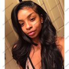 150% Density Virgin Human Hair 20inch Straight Full lace Wigs