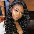 150% Density Virgin Human Hair Deep Wave Full lace Wigs 18inch