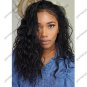 150% Density Virgin Human Hair Deep Wet and wavy Full lace Wigs 14inch