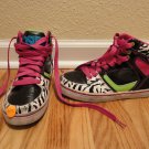 Youth Girls size 2 Zebra High top shoes
