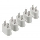 5 PCS EU to US Travel Adapter Power Converter Wall Plug  Adaptor