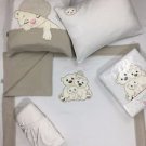 100%Cotton Jersey 4-Piece Baby Crib Bedding, Quilt Set-WARM FAMILY