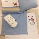 100% Cotton Jersey 4-Piece Baby Crib Bedding, Quilt Set-BRAVE PIRATES