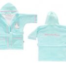 Cotton Hooded Embroidered Toddler Bathrobe-DOLLY MINT