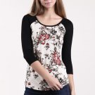Floral Graphic Print Long Sleeve Top Price