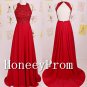 A-Line Red Beading Prom Dresses, Dresses for Prom