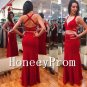 Two Piece Sexy Red Prom Dresses, Dresses for Prom