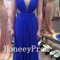 Sleeveless A-Line Blue Prom Dresses, Dresses for Prom