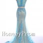 Two Piece Blue Mermaid Prom Dresses, Dresses for Prom