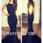 Black Backless Floor Length Prom Dresses, Dresses for Prom