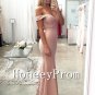 Off Shouler Pink Sheath Prom Dresses, Dresses for Prom