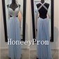 A-Line Cross Back Prom Dresses, Dresses for Prom