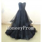 Sweetheart A-Line Long Tulle Prom Dresses, Dresses for Prom