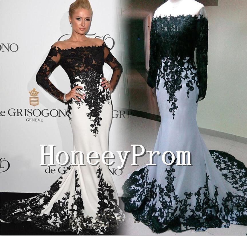 Long Sleeve Back Applique Prom Dresses, Dresses for Prom