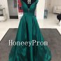 Off Shoulder A-Line Green Prom Dresses, Dresses for Prom
