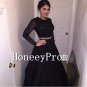 Two Piece Long Sleeve Prom Dresses, Dresses for Prom