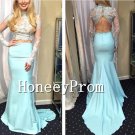 High Neck Long Sleeve Prom Dresses, Dresses for Prom
