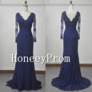 Royal Blue Lace Mermaid Prom Dresses, Dresses for Prom